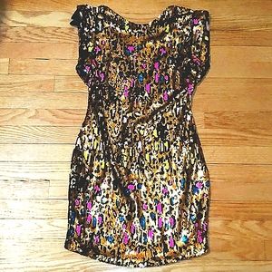 NWT leopard print sequin dress, size Medium